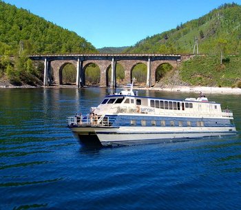 Однодневная летняя водная экскурсия Иркутск - Кругобайкальская Железная дорога (КБЖД) - Иркутск